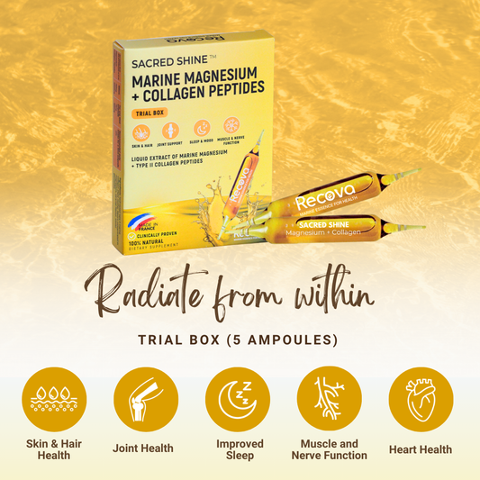 Sacred Shine™ - Marine Magnesium + Collagen Peptides Trial Box (5 Ampoules)