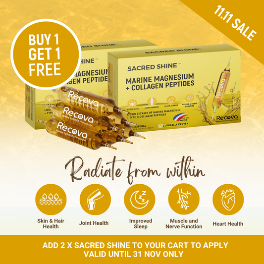 Sacred Shine™ - Marine Magnesium + Collagen Peptides (Joint & Skin Support, heart function)